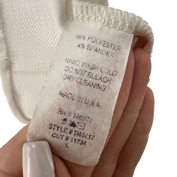 Dainty Hooligan Dress White Size L Mini Full Skirt V Neck Open Back Marilyn Chic - Picture 7 of 8